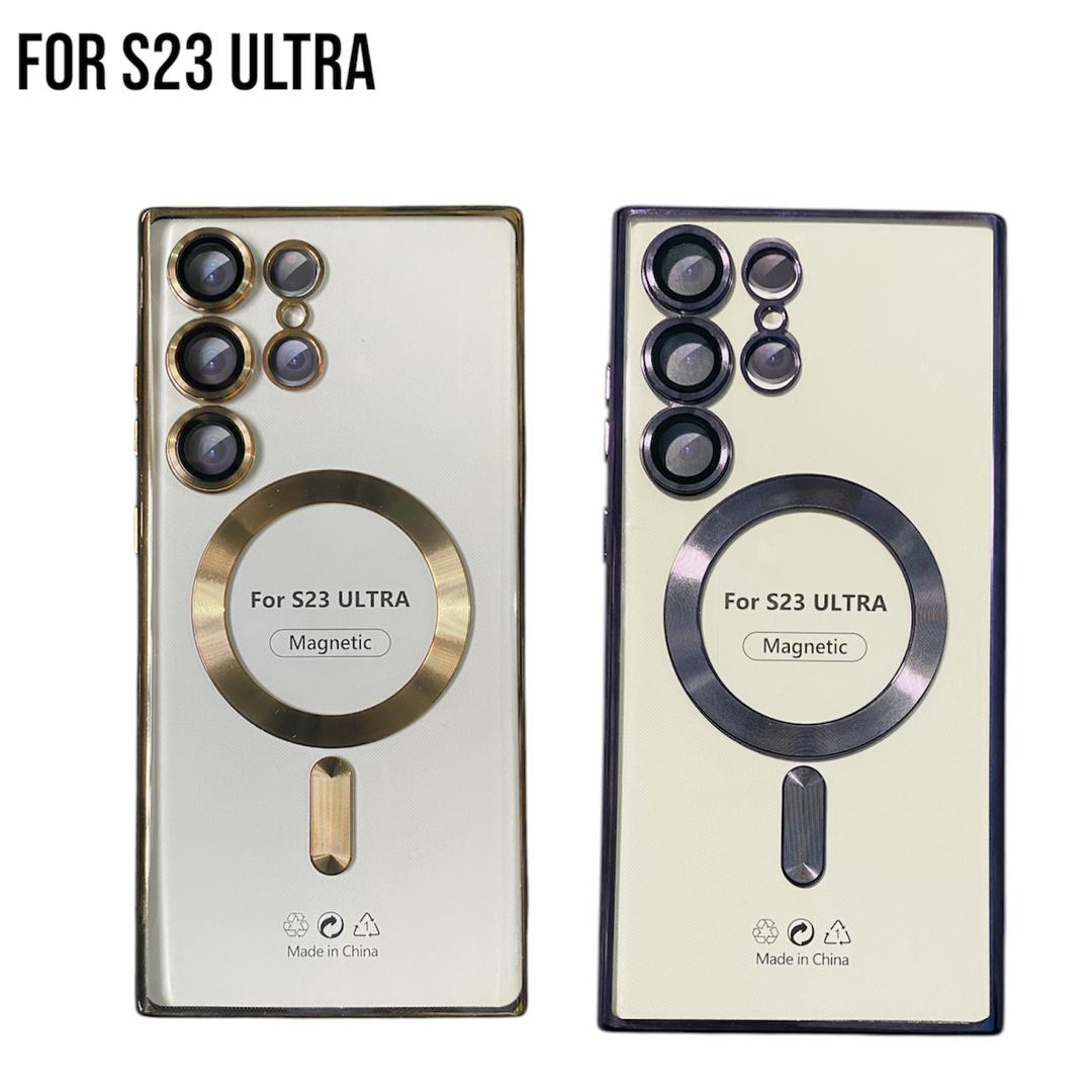 غلاف شفاف مع ميزة الشحن اللاسلكي Sam S 23 Ultra