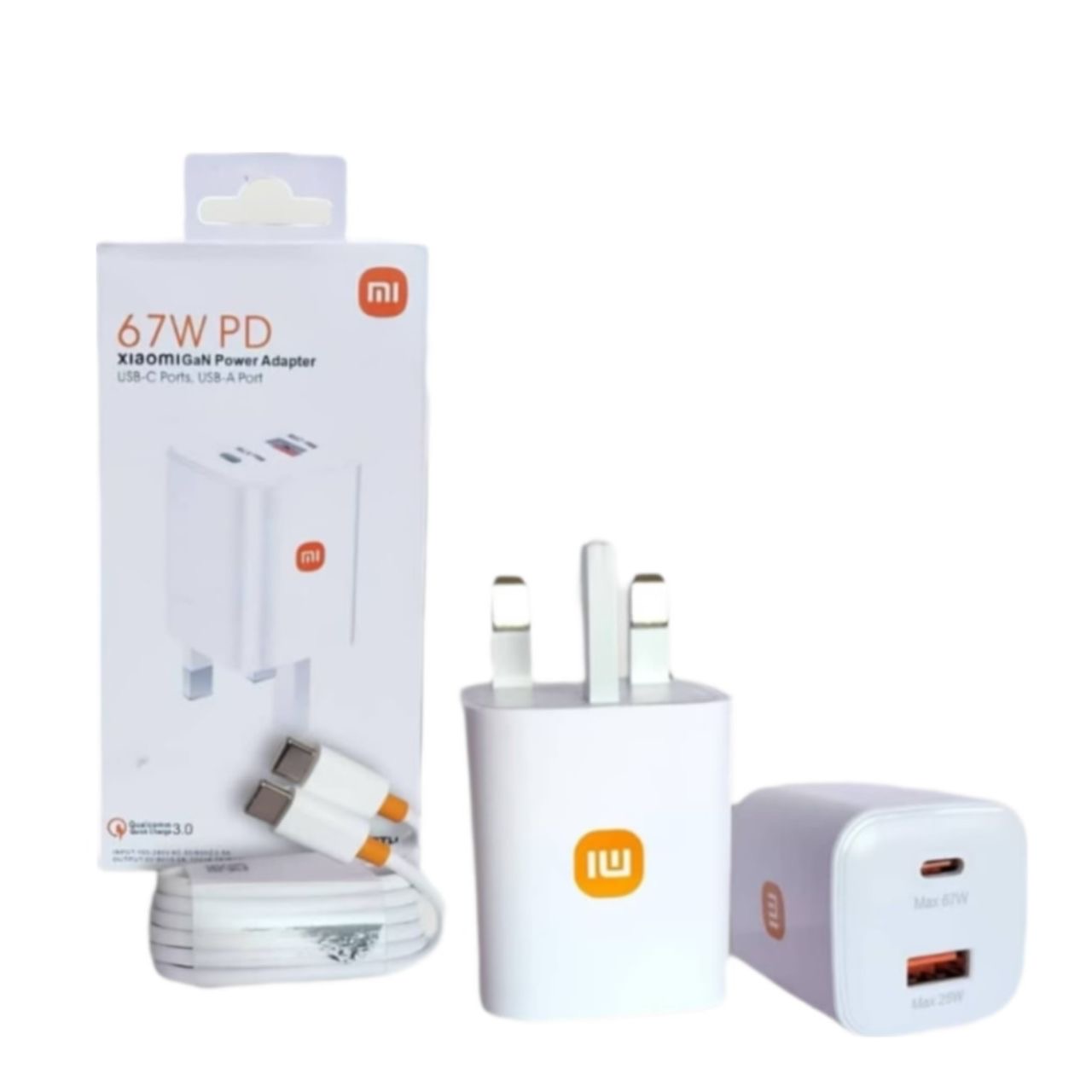 شاحن وكالة Xiaomi-Redmi بقوة 67 وات - الشحن السريع جداً